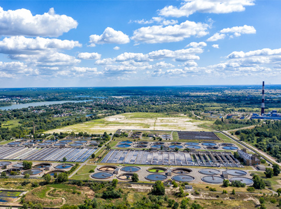 Wastewater treatment plant aeration basins